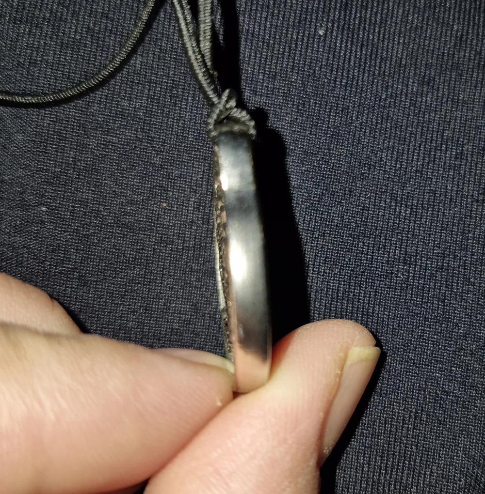 Silver‎ Map Pendant with 'Grace' Inscription